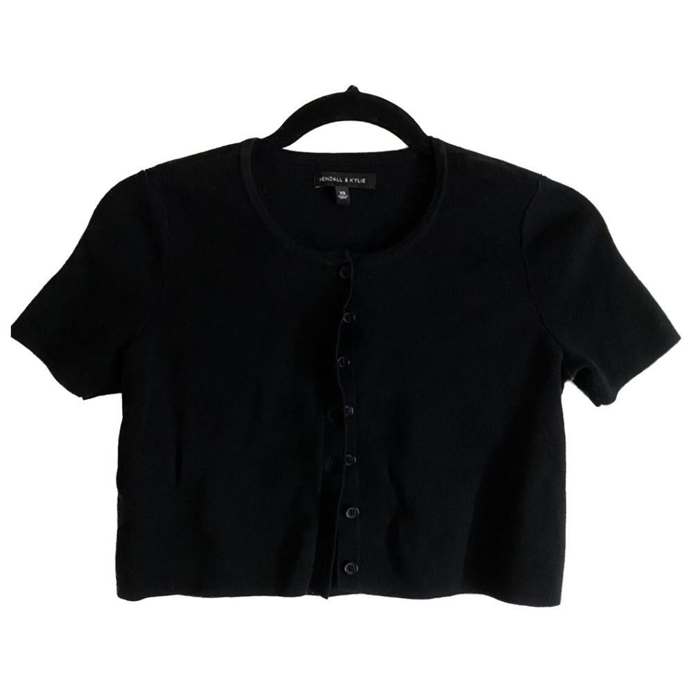 Kendall & Kylie Short Sleeve Cardigan Sweater Top - Picture 2 of 9
